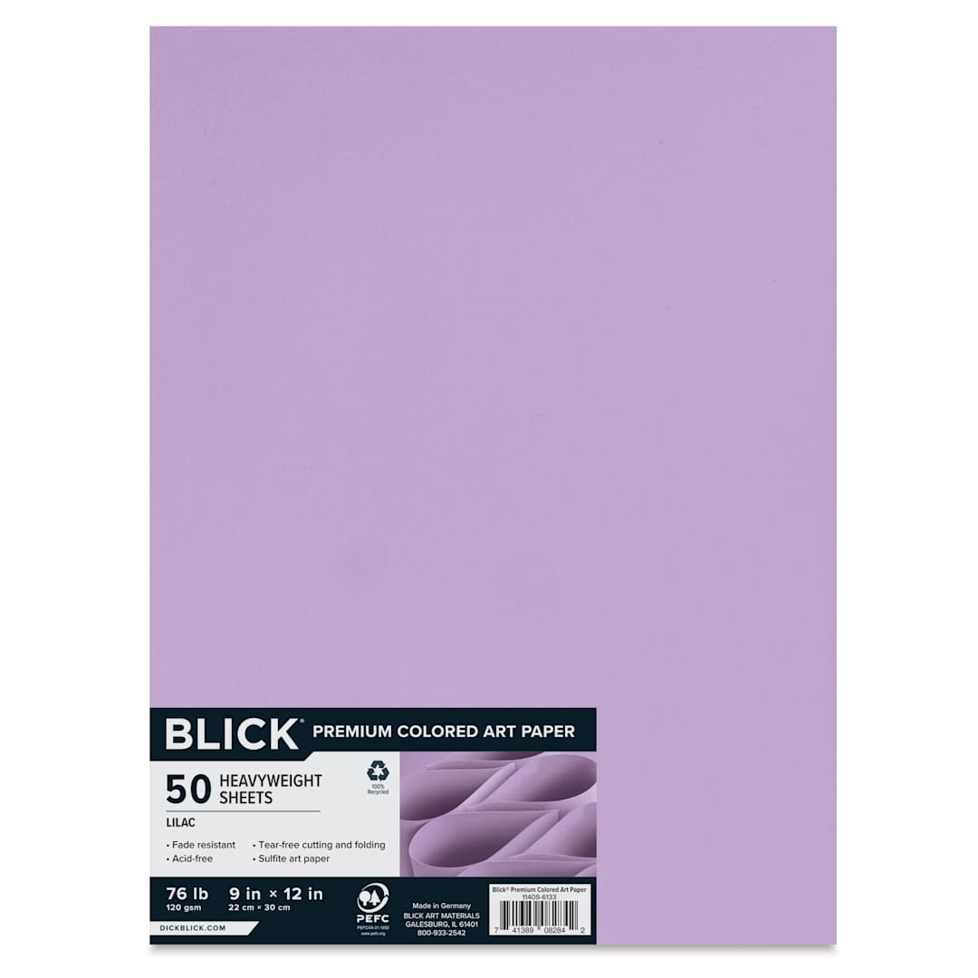 Open in modal - Blick Premium Colored Art Paper - 9" x 12", Lilac, 50 Sheets