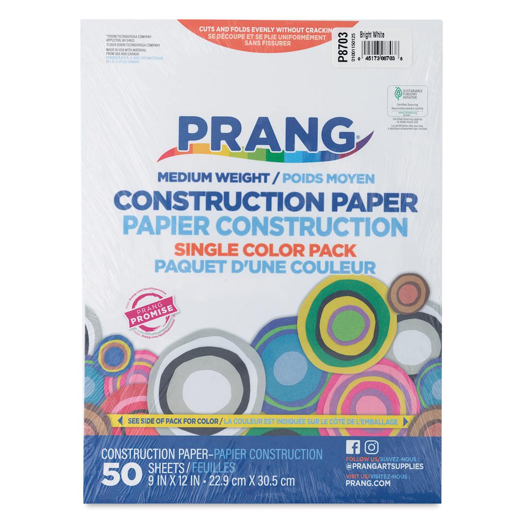 Open in modal - Pacon SunWorks Construction Paper, 20 Sheets, 9 in x 12 in, Bright White