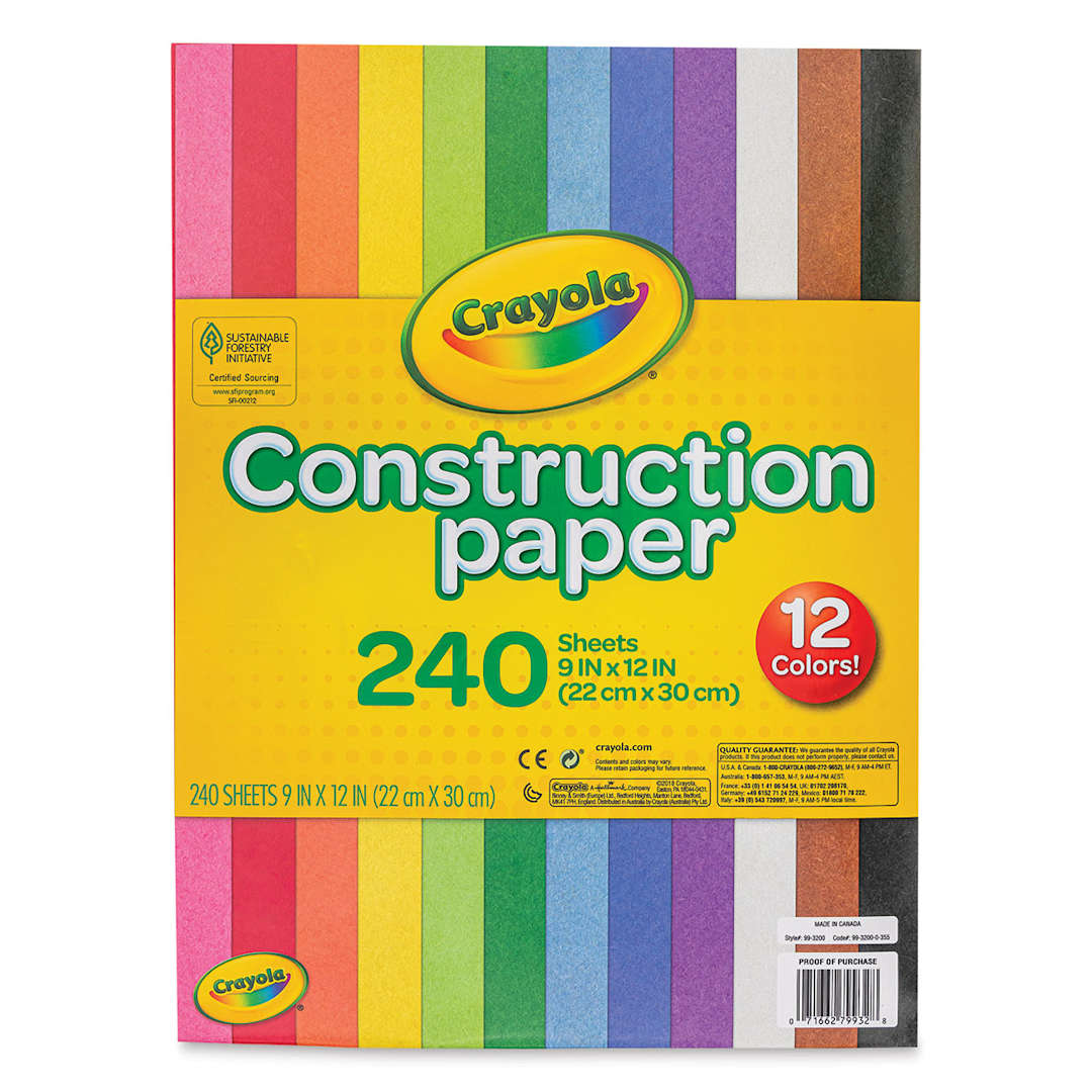 Open in modal - Crayola Construction Paper - 9" x 12", Pkg of 240