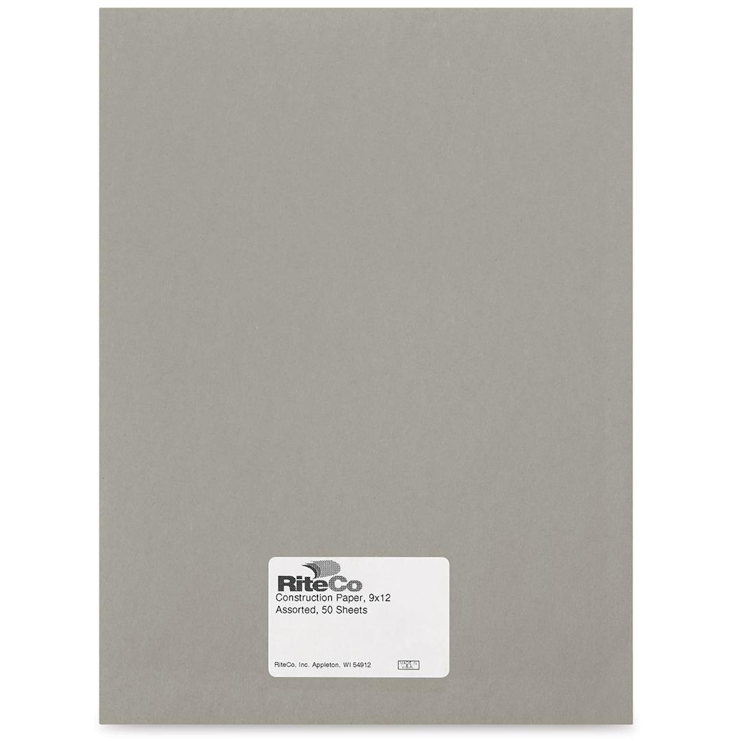 Open in modal - RiteCo Construction Paper - Gray, 9" x 12", 50 Sheets