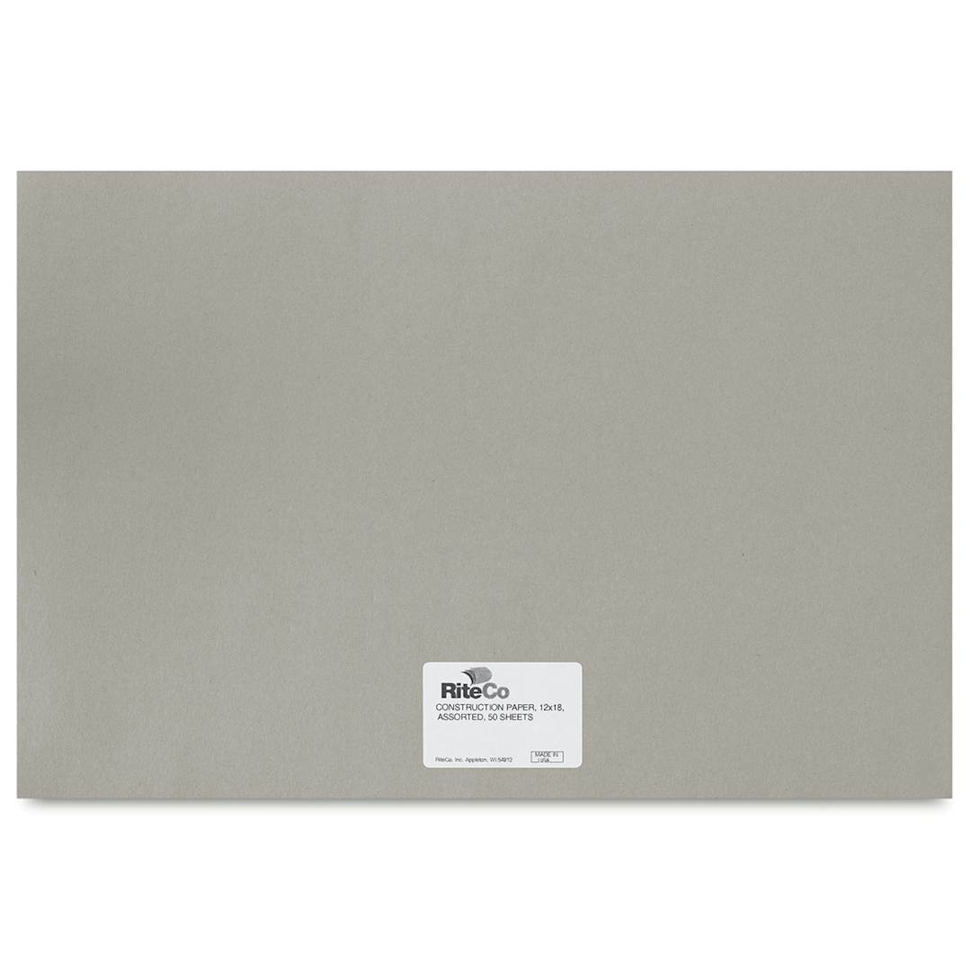 Open in modal - RiteCo Construction Paper - Gray, 12" x 18", 50 Sheets