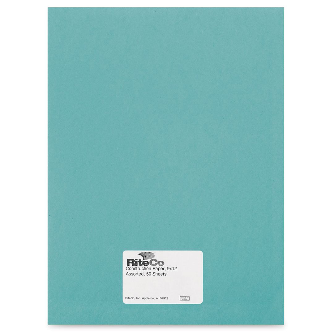 Open in modal - RiteCo Construction Paper - Light Blue, 9" x 12", 50 Sheets