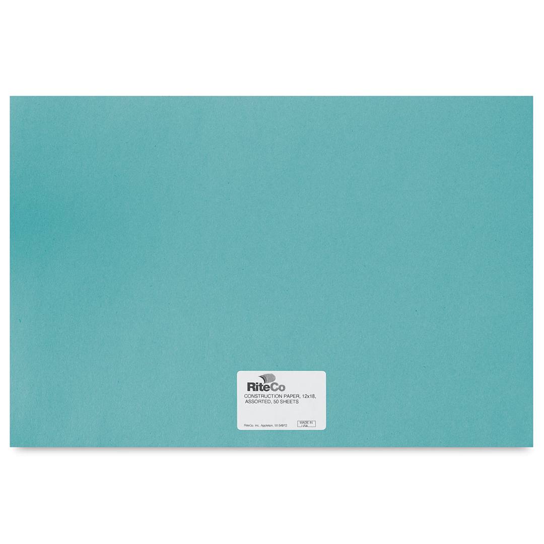 Open in modal - RiteCo Construction Paper - Light Blue, 12" x 18", 50 Sheets