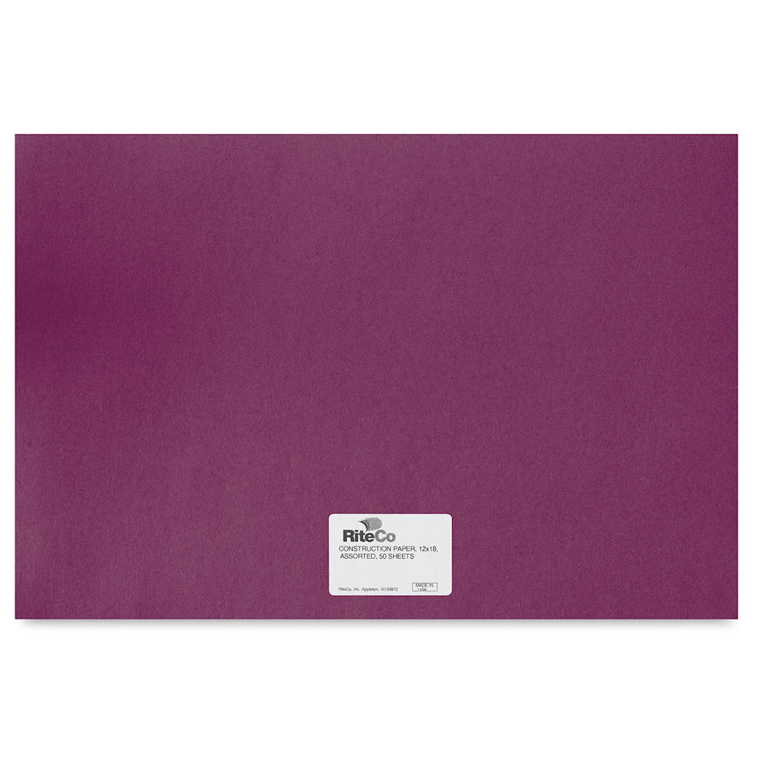 Open in modal - RiteCo Construction Paper - Violet, 12" x 18", 50 Sheets