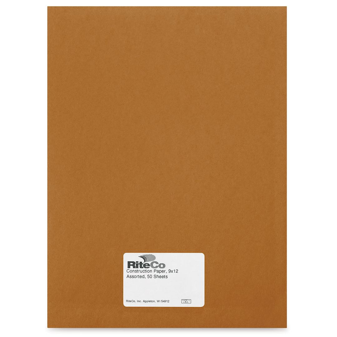 Open in modal - RiteCo Construction Paper - Brown, 9" x 12", 50 Sheets