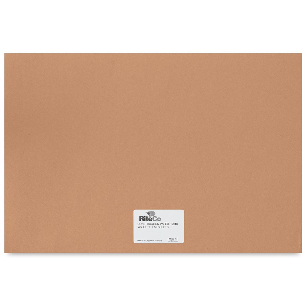 Open in modal - RiteCo Construction Paper - Light Brown, 12" x 18", 50 Sheets