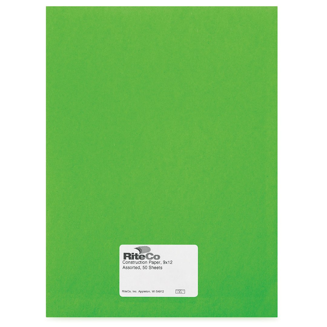 Open in modal - RiteCo Construction Paper - Light Green, 9" x 12", 50 Sheets