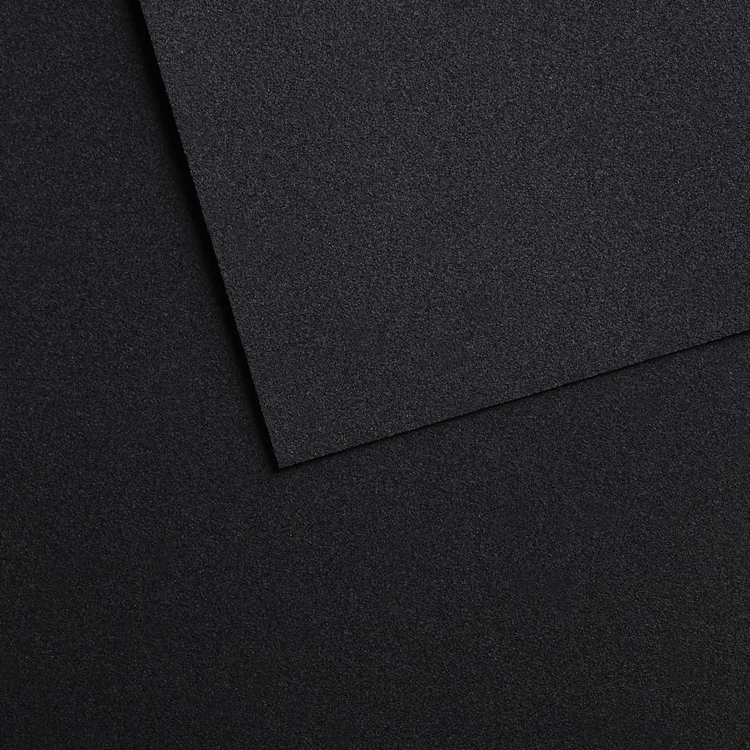 Open in modal - Canson Mi-Teintes Velvet Sheet - 19.5" x 25.5", 607 Charcoal Black, 430 gsm, Single Sheet