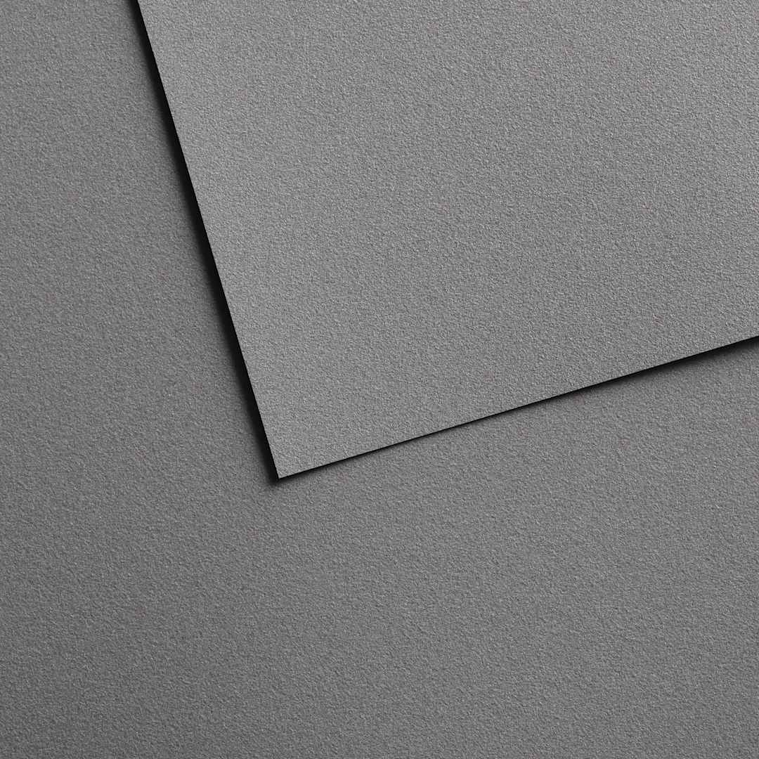 Open in modal - Canson Mi-Teintes Velvet Sheet - 19.5" x 25.5", 611 Graphite Grey, 430 gsm, Single Sheet
