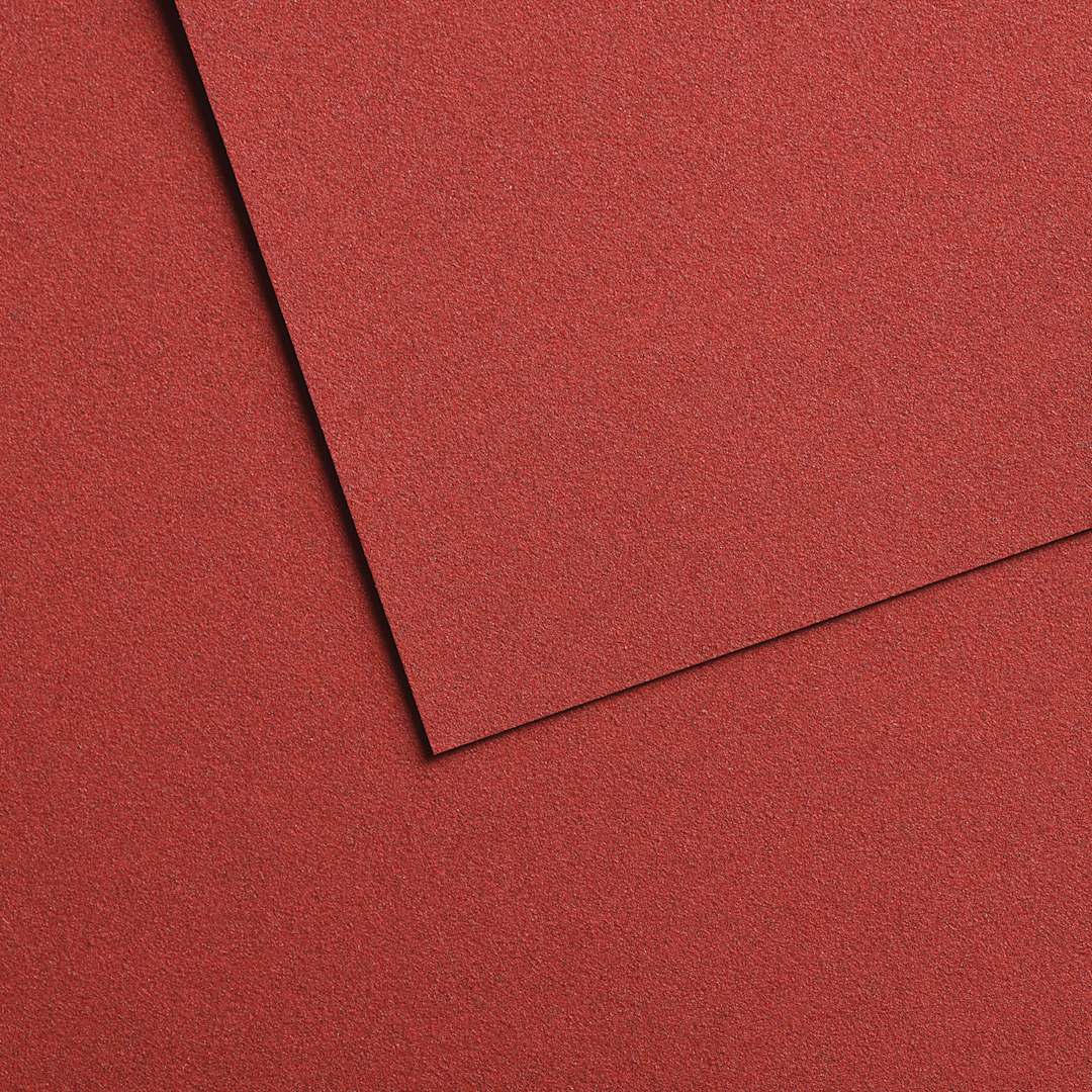 Open in modal - Canson Mi-Teintes Velvet Sheet - 19.5" x 25.5", 606 Deep Red, 430 gsm, Single Sheet