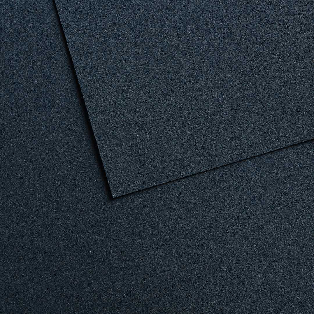 Open in modal - Canson Mi-Teintes Velvet Sheet - 19.5" x 25.5", 609 Midnight Blue, 430 gsm, Single Sheet