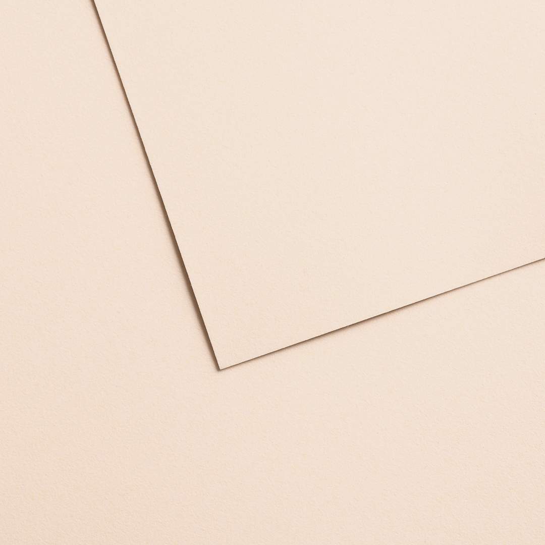 Open in modal - Canson Mi-Teintes Velvet Sheet - 19.5" x 25.5", 602 Powder Beige, 430 gsm, Single Sheet
