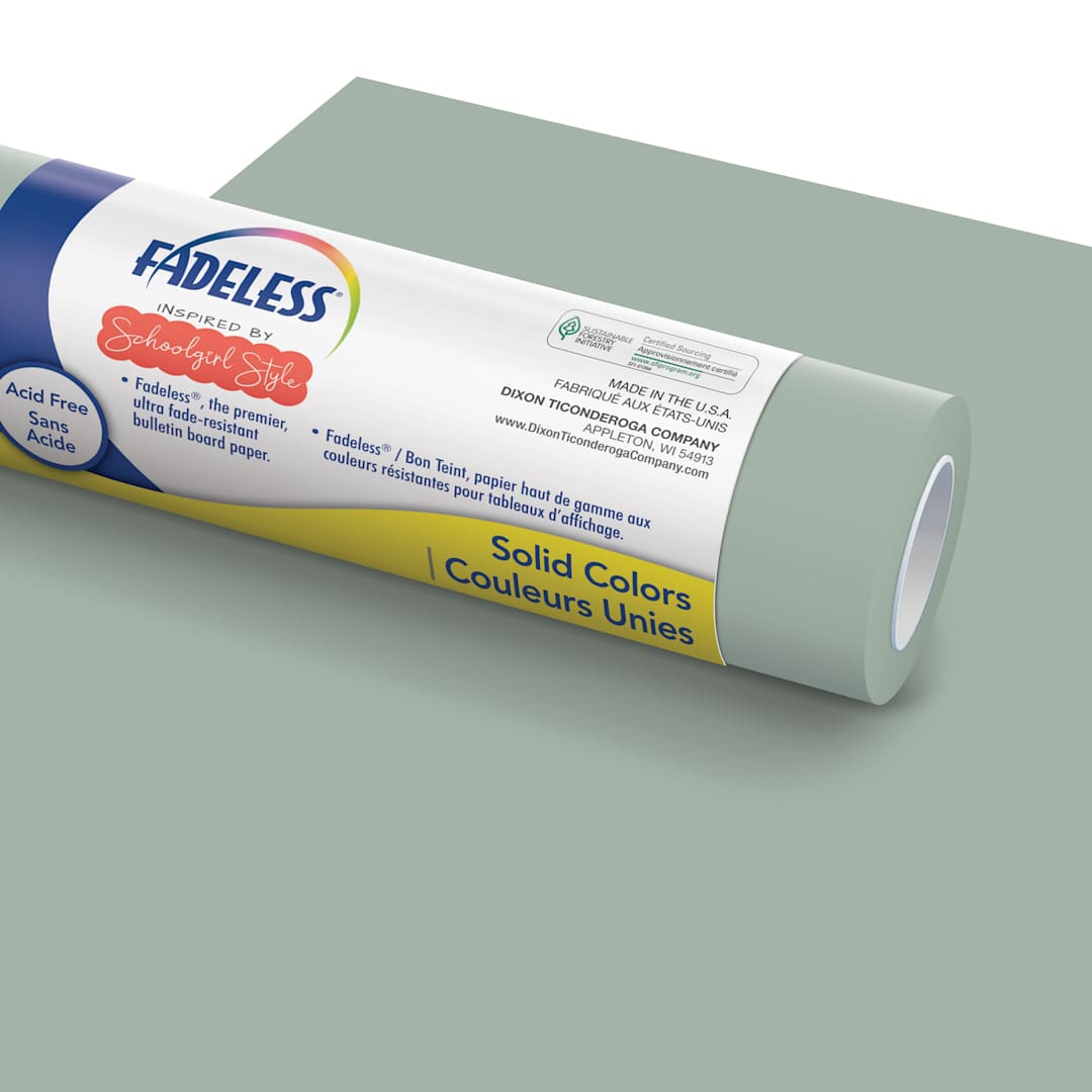 Open in modal - Fadeless Schoolgirl Style Bulletin Paper - Vintage Chalkboard, 47-1/4" x 50' Roll in packaging