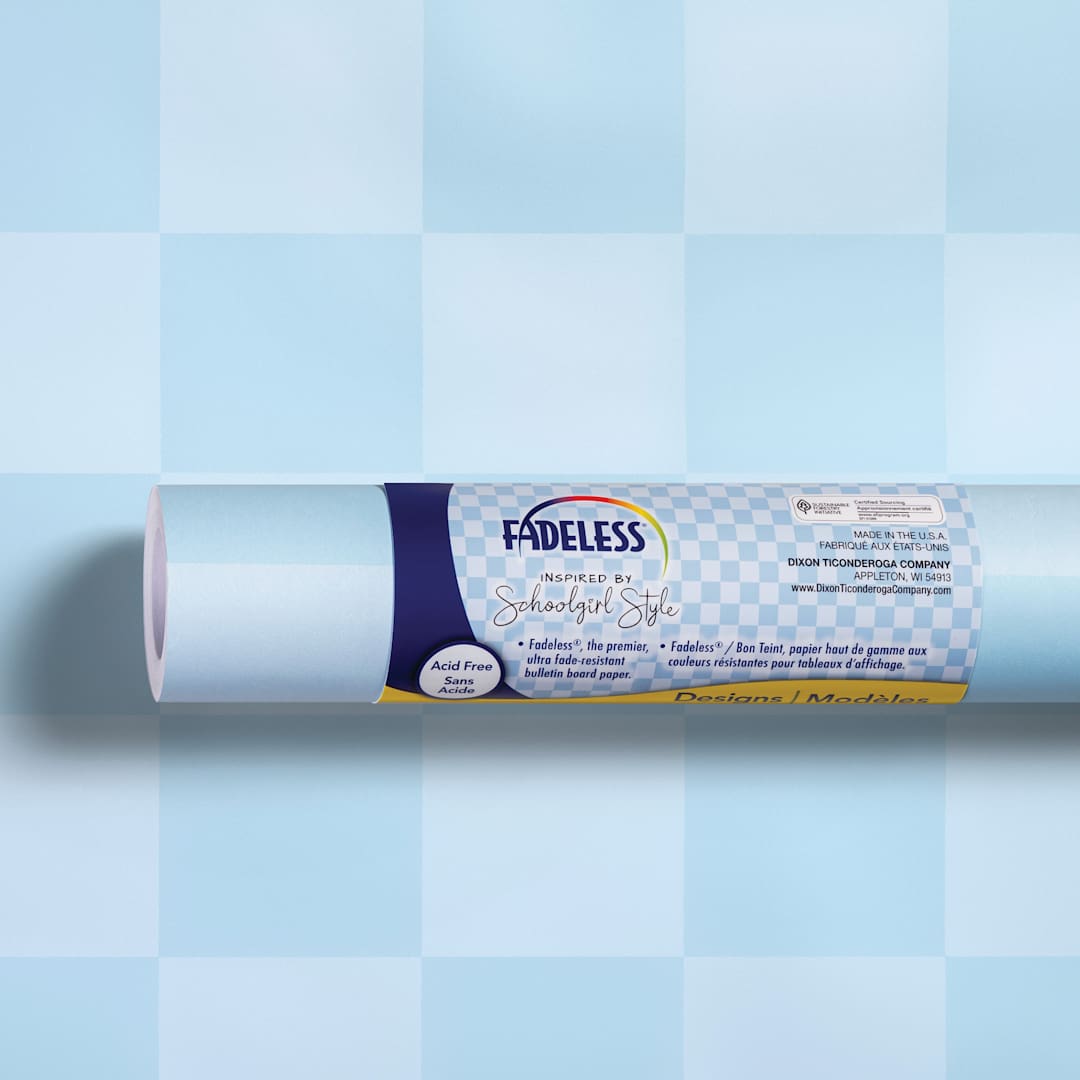 Open in modal - Fadeless Schoolgirl Style Bulletin Paper - Day Dream, 47-1/4" x 50' Roll in packaging