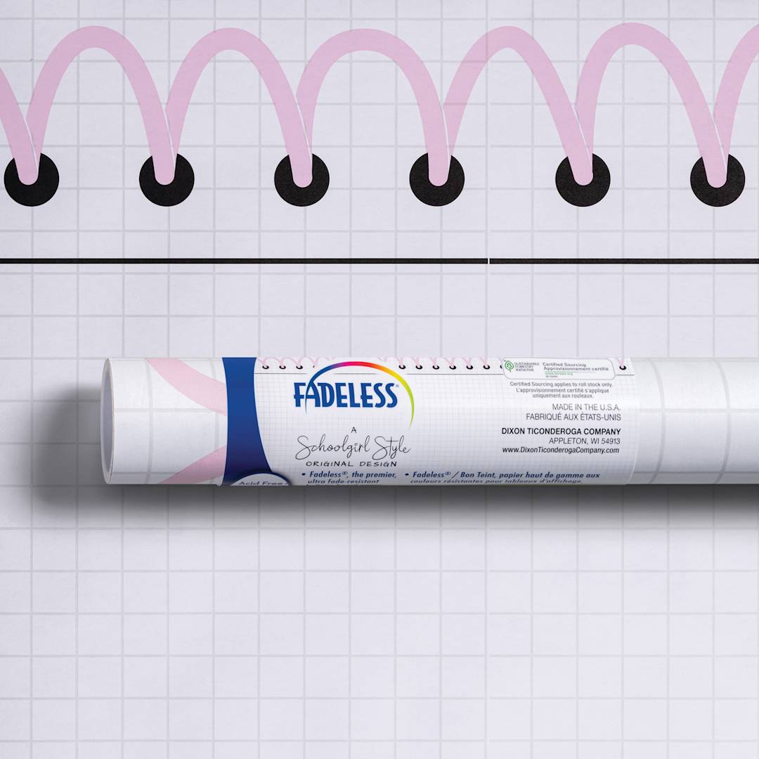 Open in modal -  Fadeless Schoolgirl Style Bulletin Paper - Bright Ideas, 47-1/4" x 25' Roll inside packaging