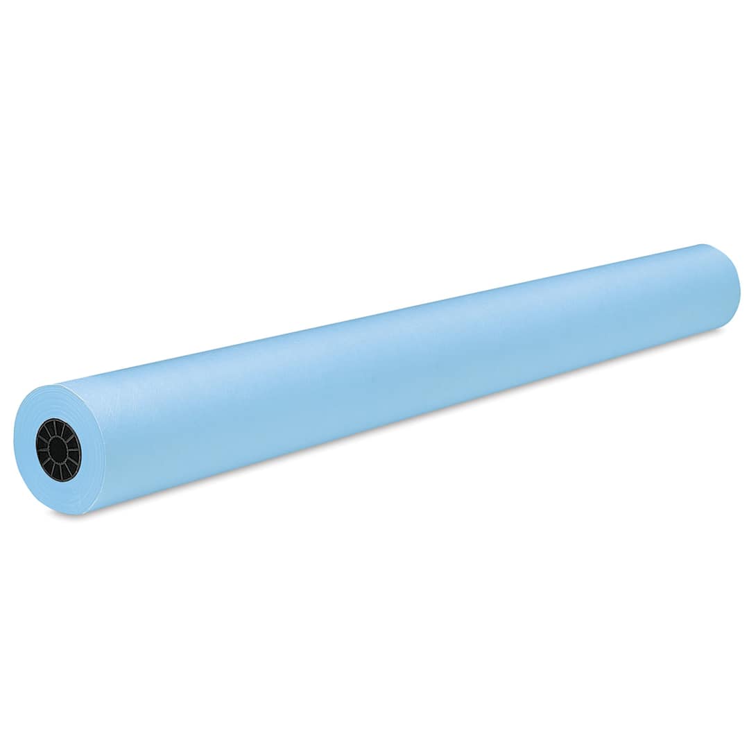 Open in modal - Rainbow Duo-Finish Economy Kraft Paper - 48" x 200 ft, Sky Blue