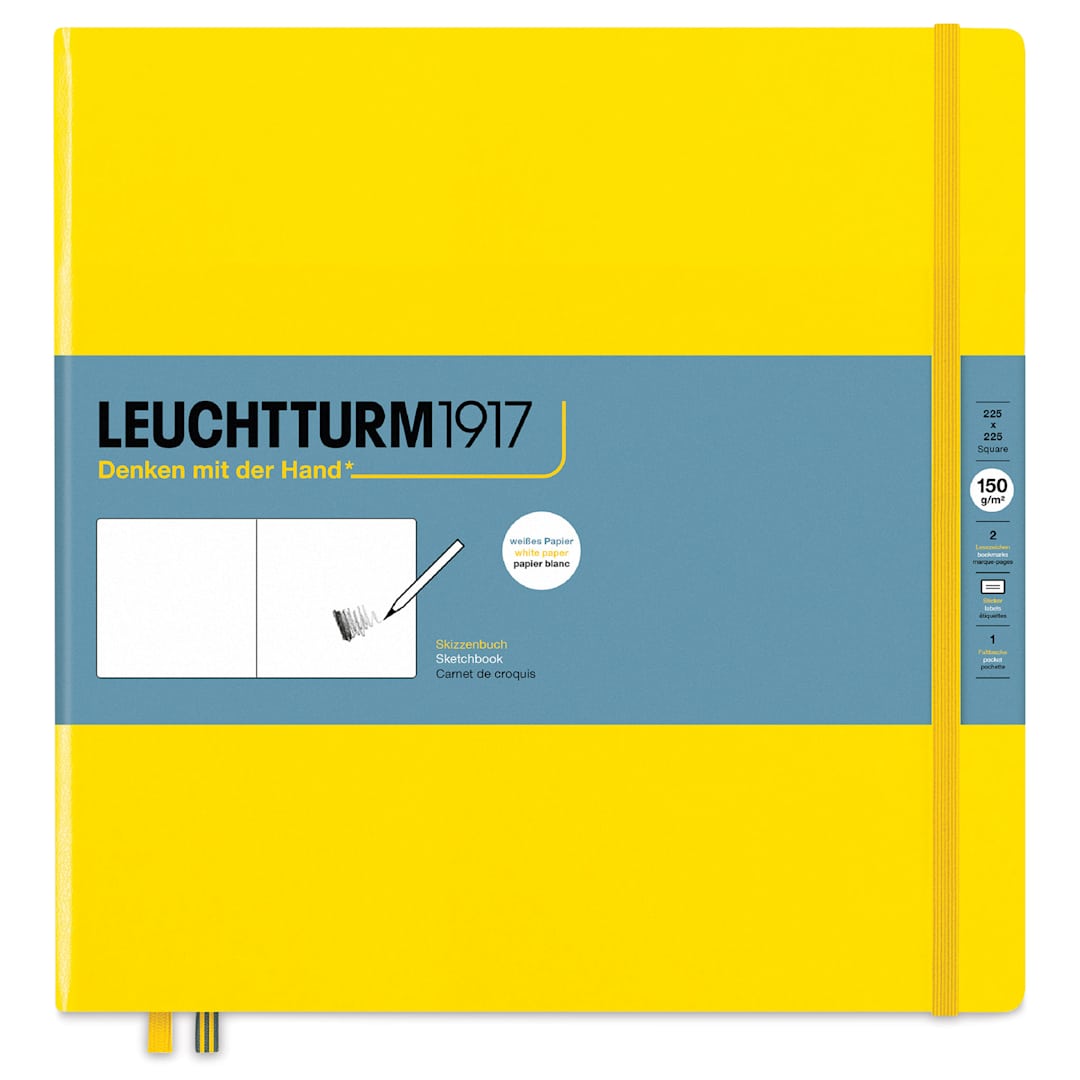 Open in modal - Leuchtturm1917 Sketchbook - Lemon, 8-7/8" x 8-7/8"