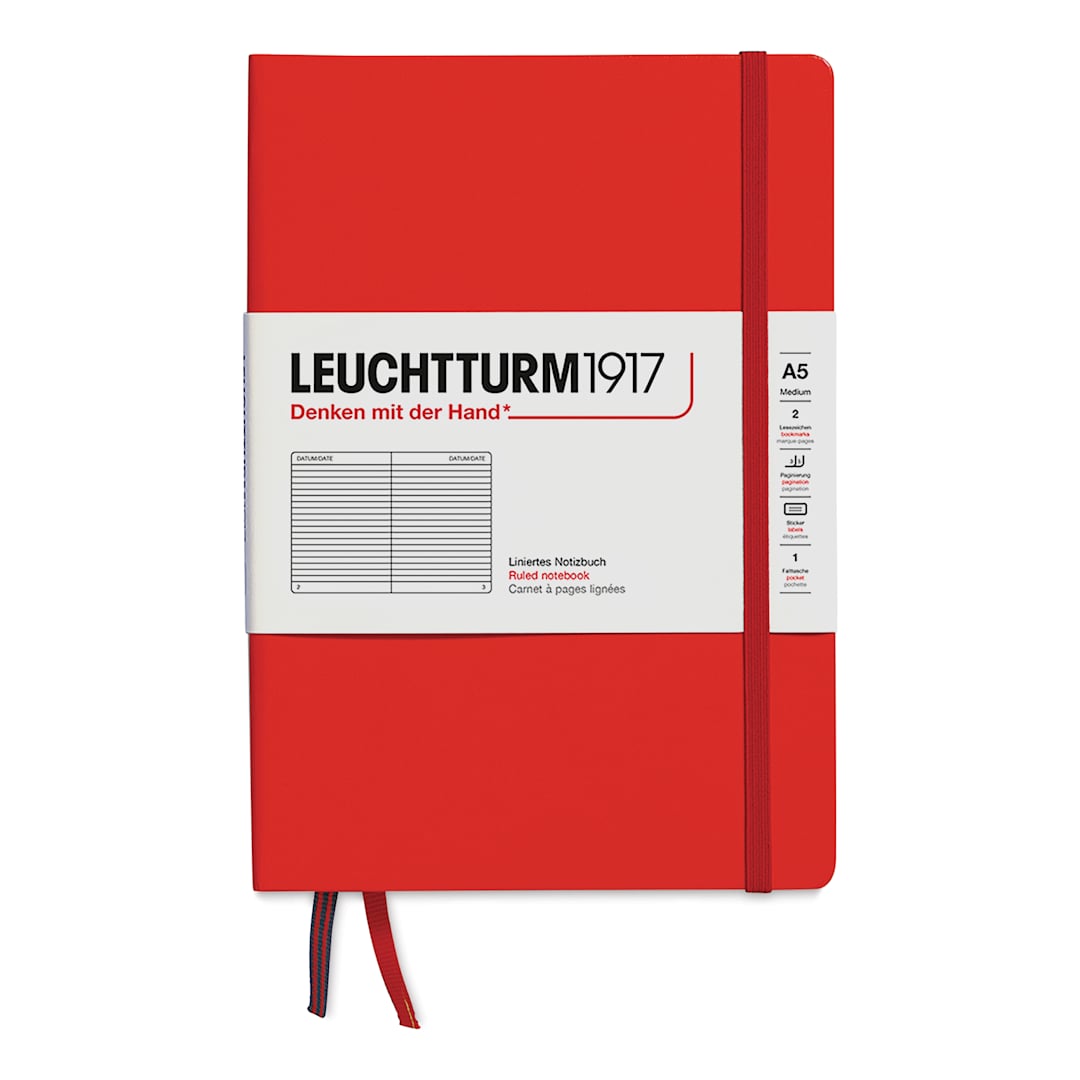 Open in modal - Leuchtturm1917 Ruled Hardbound Notebook - Fox Red, 5-3/4" x 8-1/4"
