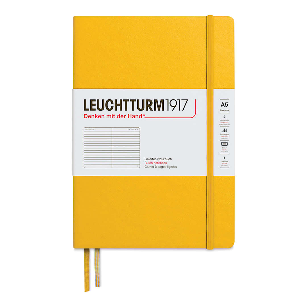 Open in modal - Leuchtturm1917 Ruled Hardbound Notebook - Sunflower, 5-3/4" x 8-1/4"