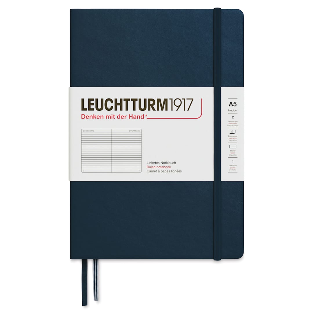 Open in modal - Leuchtturm1917 Ruled Hardbound Notebook - Deep Sea, 5-3/4" x 8-1/4"