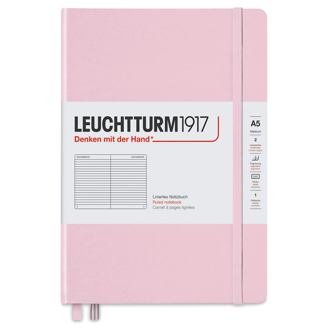 Open in modal - Leuchtturm1917 Ruled Hardbound Notebook - Powder, 5-3/4" x 8-1/4"
