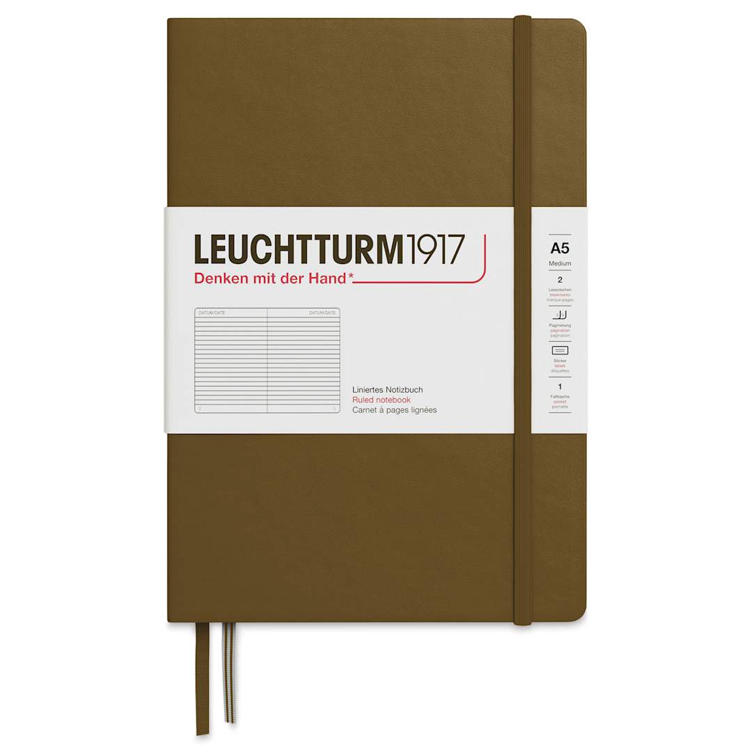 Open in modal - Leuchtturm1917 Ruled Hardbound Notebook - Spice Brown, 5-3/4" x 8-1/4"