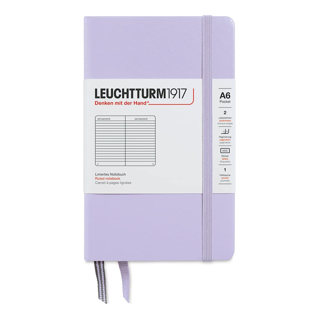 Open in modal - Leuchtturm1917 Ruled Hardbound Notebook - Lilac, 3-1/2" x 6"