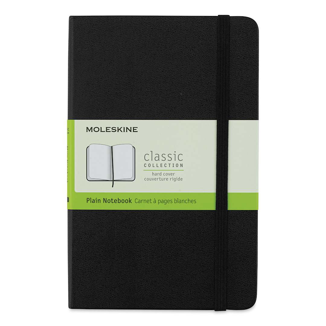Open in modal - Moleskine Classic Hardcover Notebook - Black, Blank, 6-7/8" x 4-1/2"
