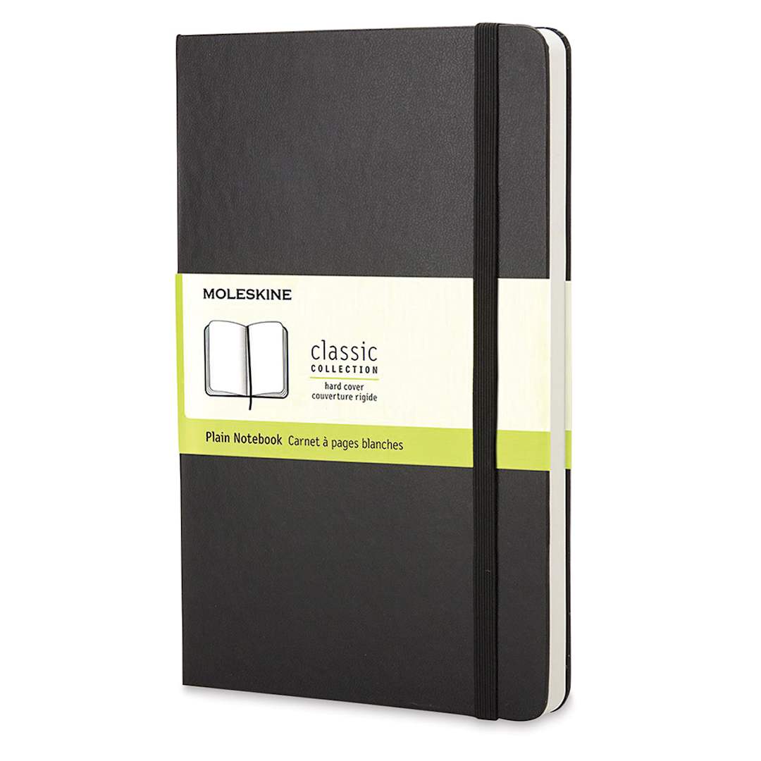 Open in modal - Moleskine Classic Hardcover Notebook - Black, Blank, 5-1/2'' x 3-1/2''