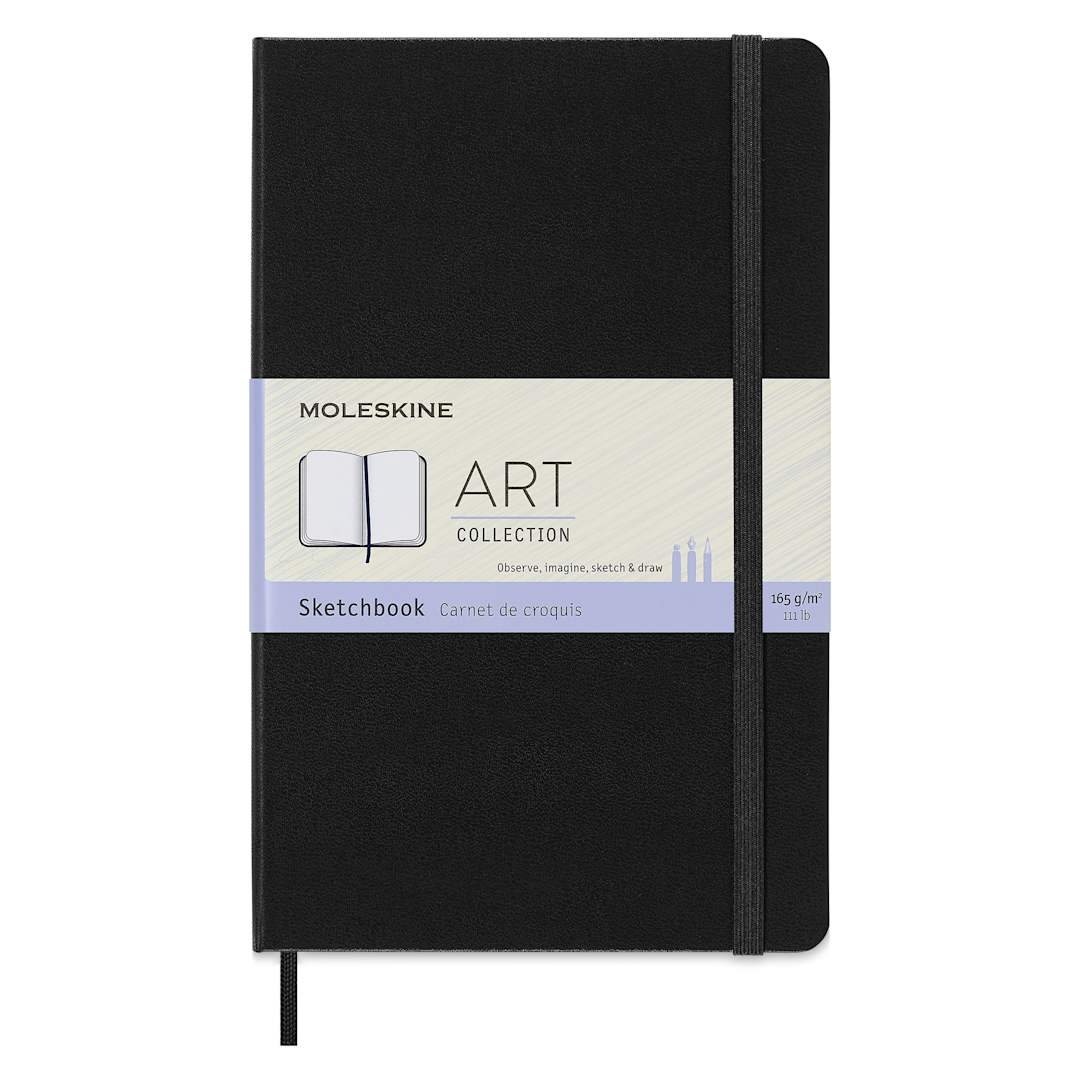 Open in modal - Moleskine Sketchbook - Black, , Large, 8-1/4" x 5", front cover