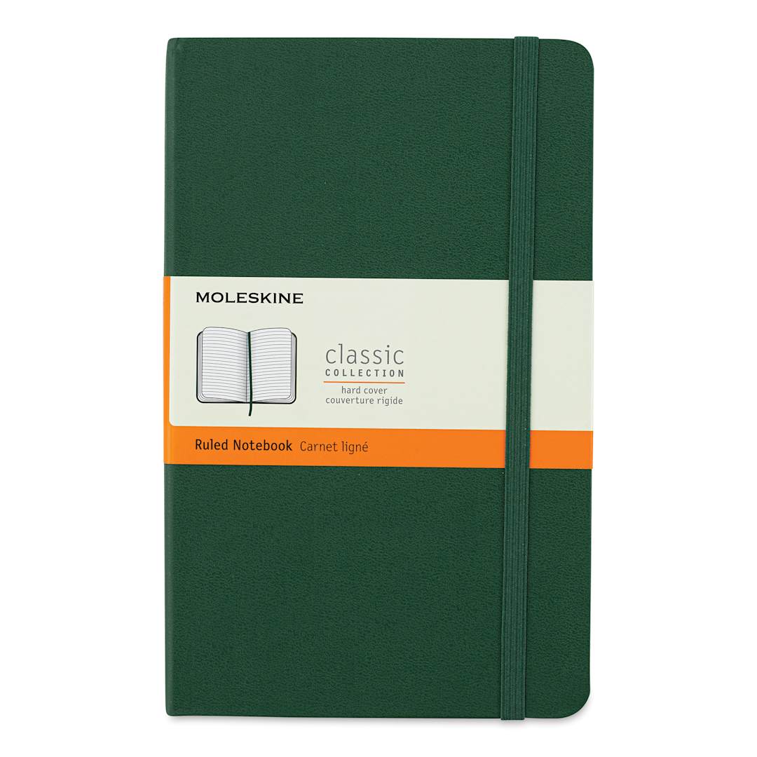 Open in modal - Moleskine Classic Hardcover Notebook - Myrtle Green, Ruled, 8-1/4" x 5"