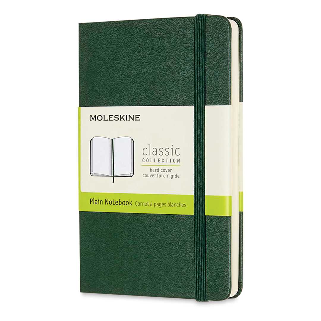 Open in modal - Moleskine Classic Hardcover Notebook - Myrtle Green, Blank, 5-1/2" x 3-1/2"