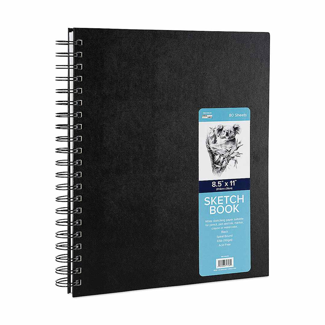 Open in modal - ProArt Spiral Bound Sketchbook - 11" x 8.5", 80 sheets