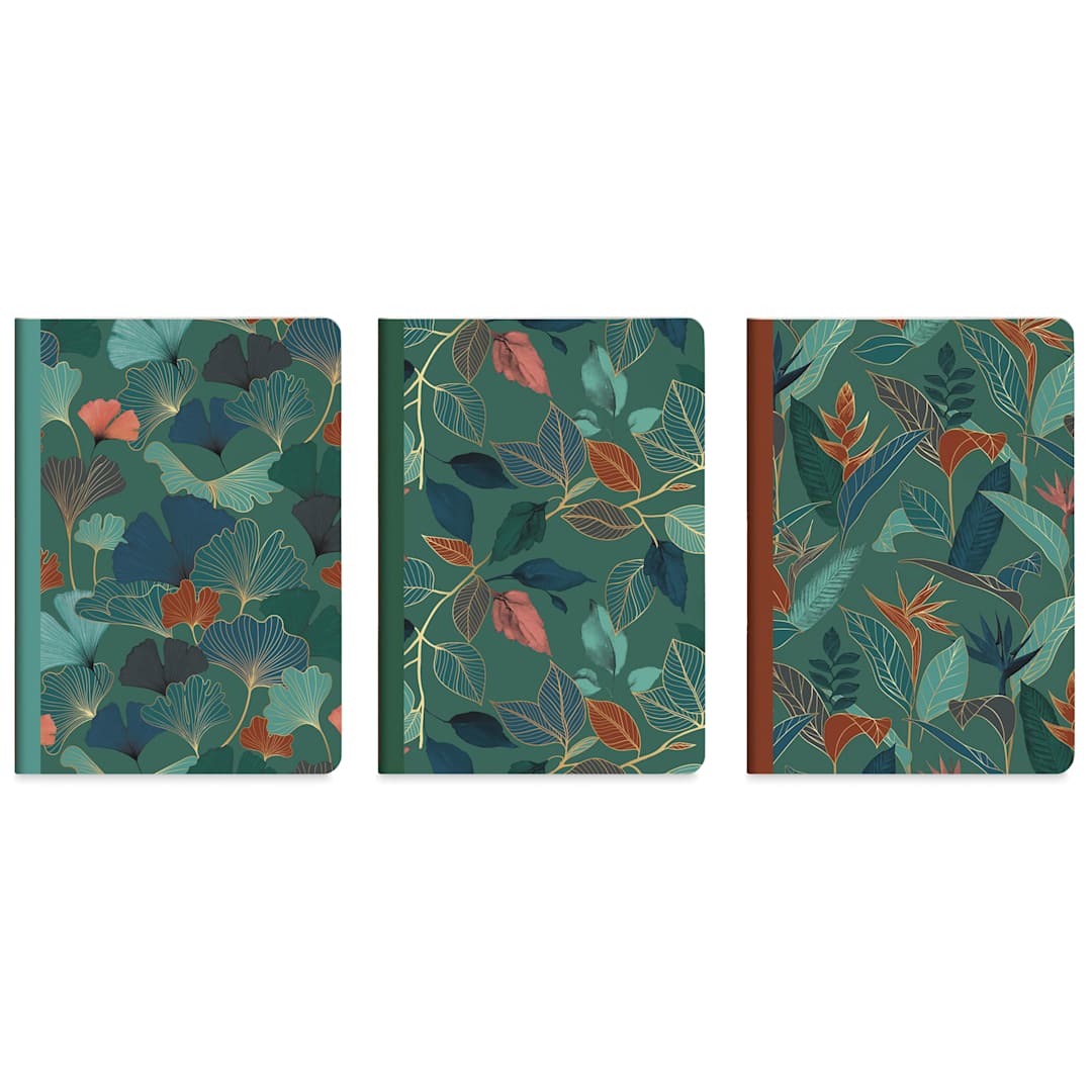 Open in modal - Clairefontaine Gaia Blue Notebooks Set - 6" x 8-1/4", Set of 3