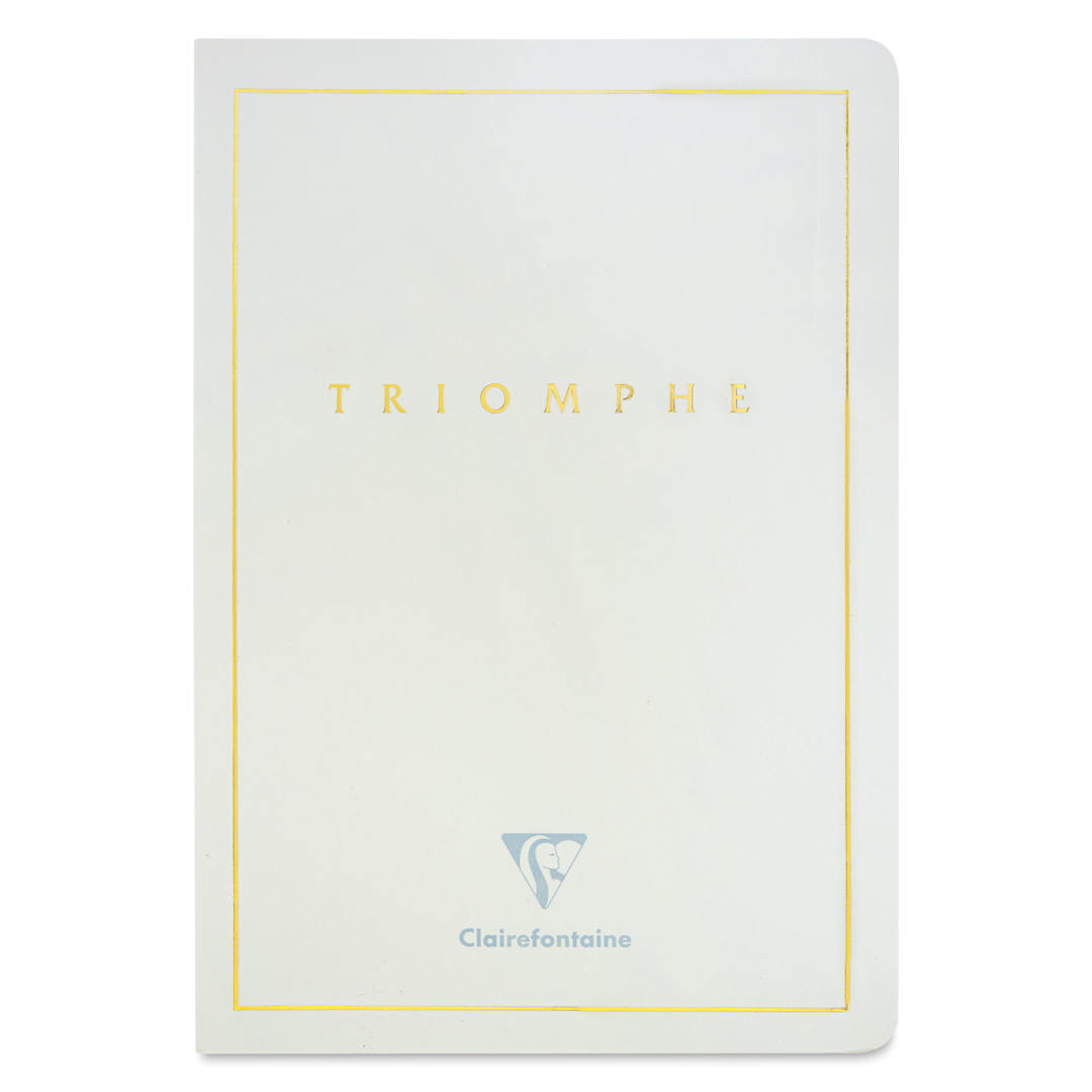 Open in modal - Clairefontaine Triomphe Notebook - White, A5, Blank, Portrait, front