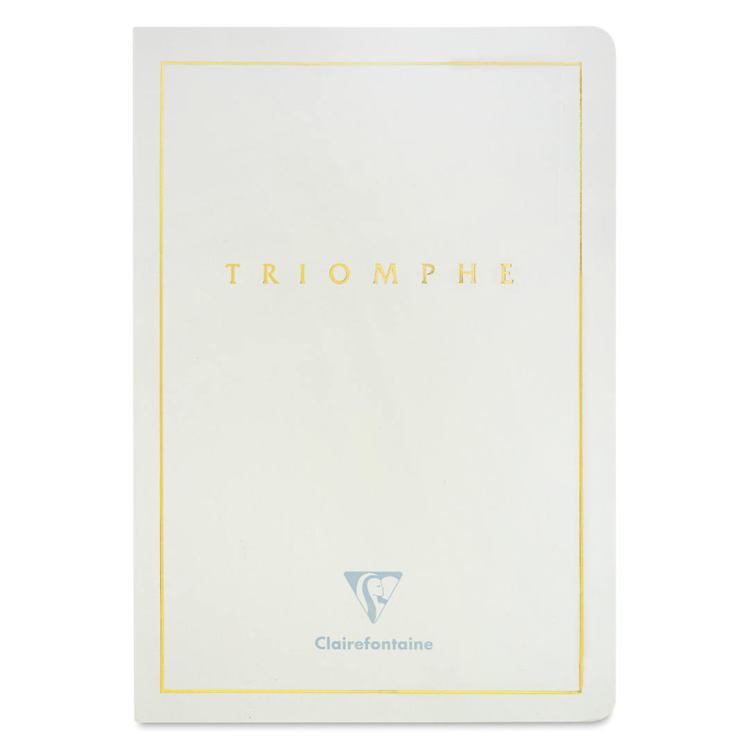 Open in modal - Clairefontaine Triomphe Notebook - White, A5, Ruled, Portrait, front