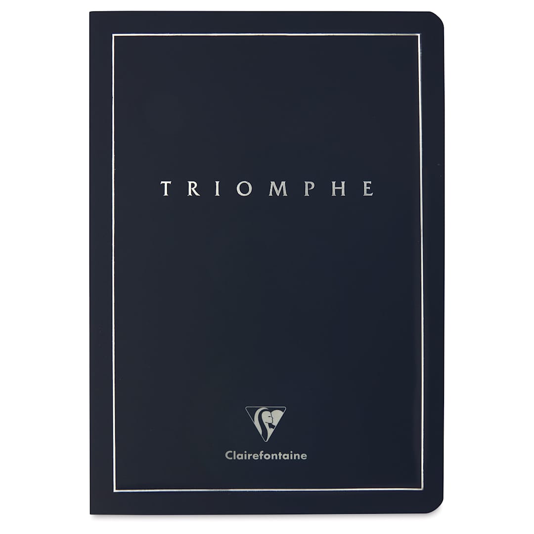Open in modal - Clairefontaine Triomphe Notebook - Blue, A5, Blank, Portrait, front