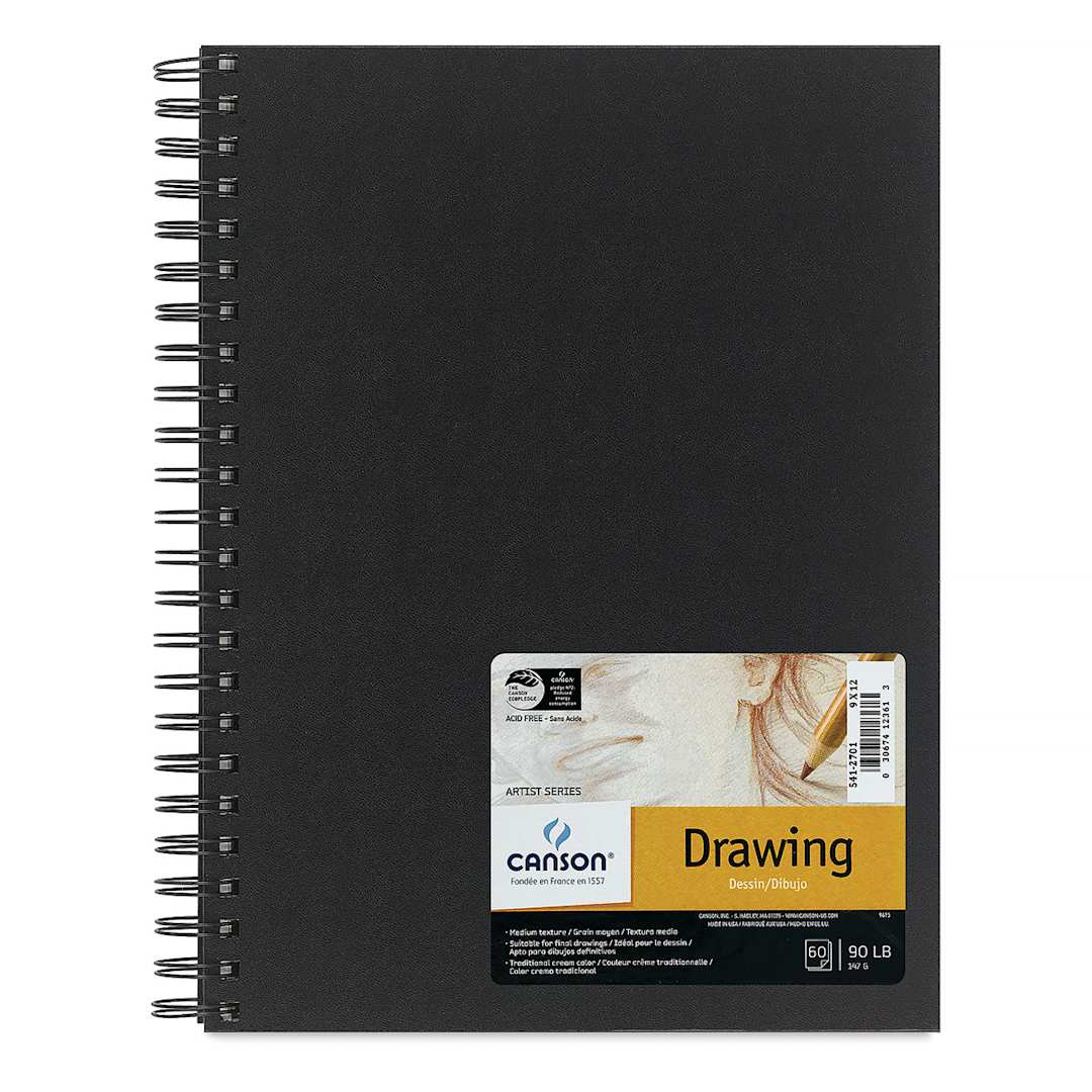 Open in modal - Canson Field Drawing Book - 12" x 9", Wirebound, 60 Sheets