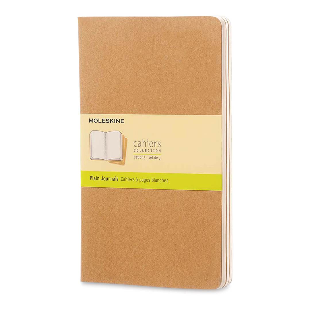 Open in modal - Moleskine Cahier Journals - 8-1/4'' x 5'', Blank, Kraft, Pkg of 3