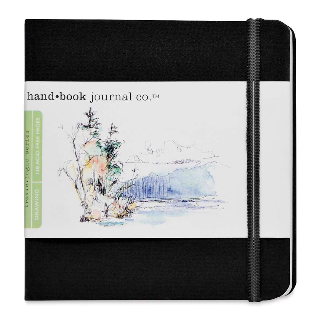 Open in modal - Hand Book Artist Journal - 5-1/2" x 5-1/2", Ivory Black, Square, 128 Pages