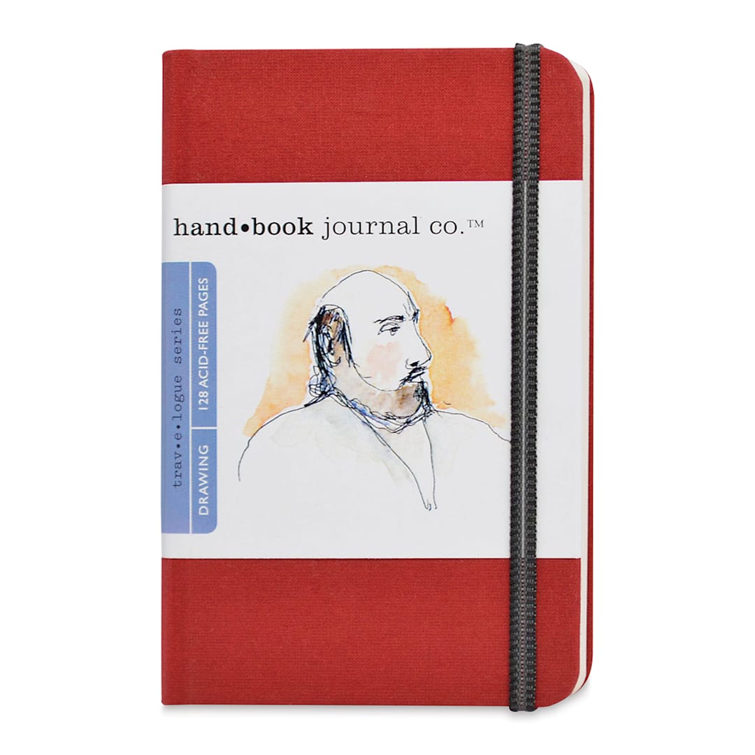 Open in modal - Hand Book Artist Journal - 3 1/2" x 5-1/2", Vermilion Red, Portrait, 128 Pages