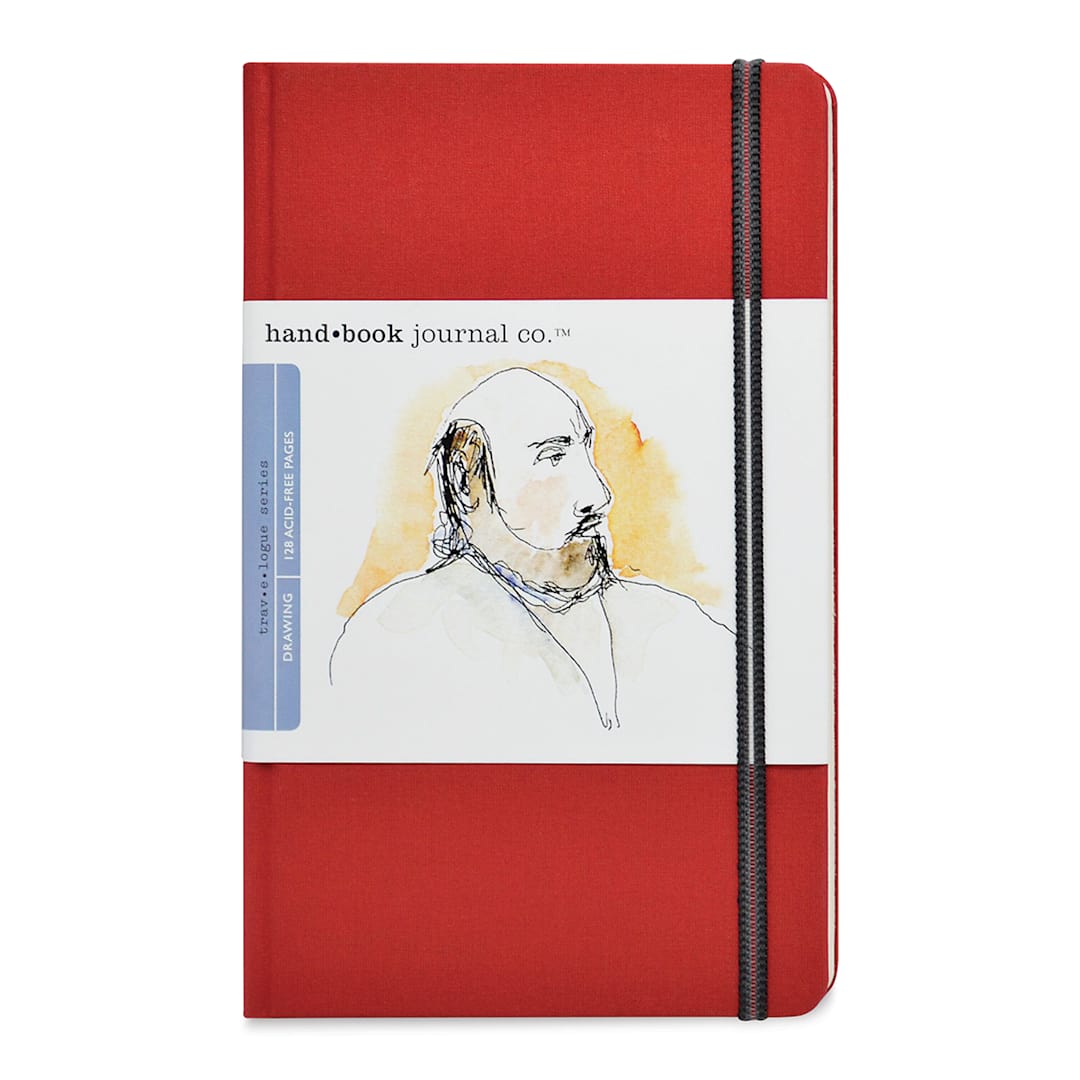 Open in modal - Hand Book Artist Journal - 8 1/4"x 5-1/2", Vermilion Red, Portrait, 128 Pages