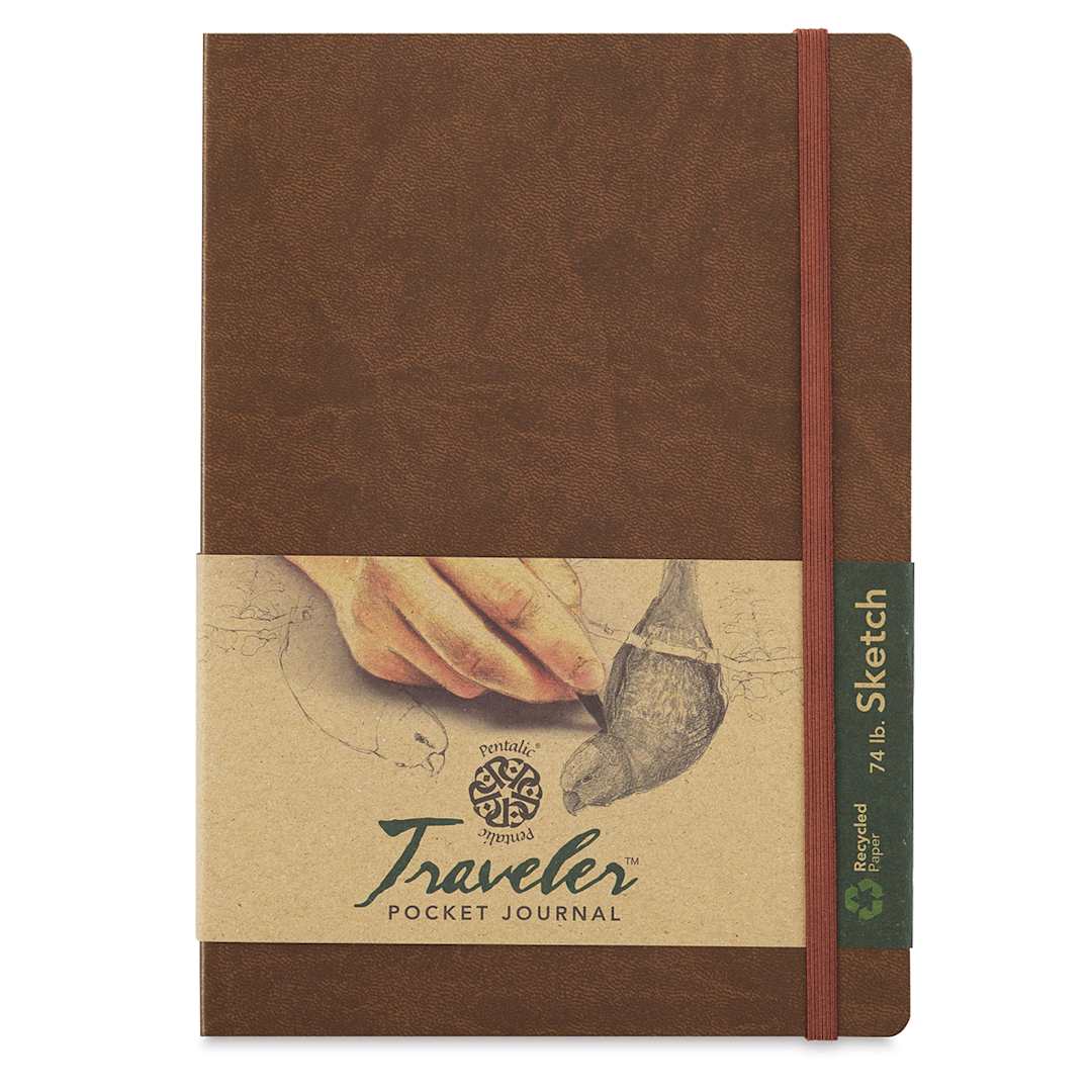 Open in modal - Pentalic Recycled Traveler Sketchbooks - Front cover of Metallic Copper Sketchbook