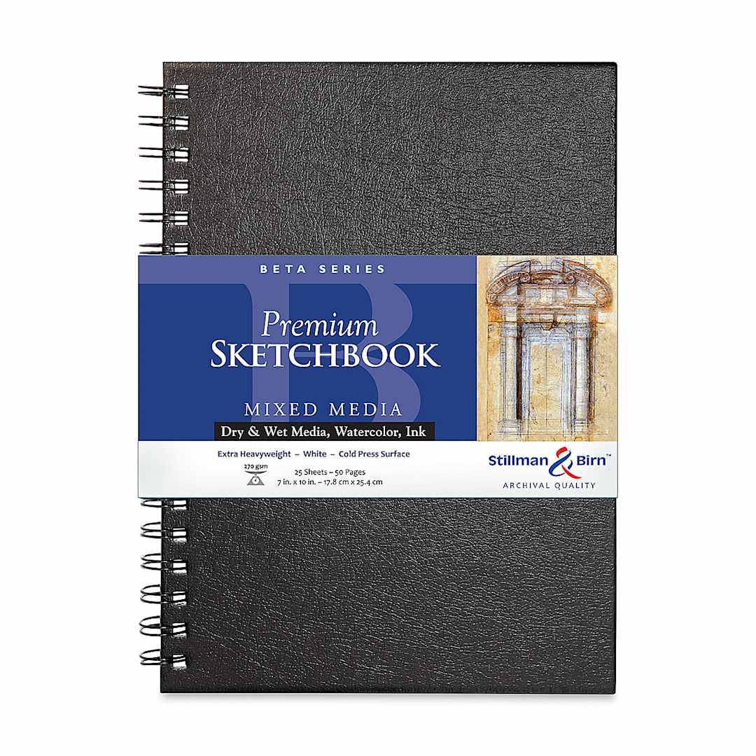 Open in modal - Stillman & Birn Beta Series Sketchbook - 10" x 7", Portrait, Wirebound, 25 Sheets