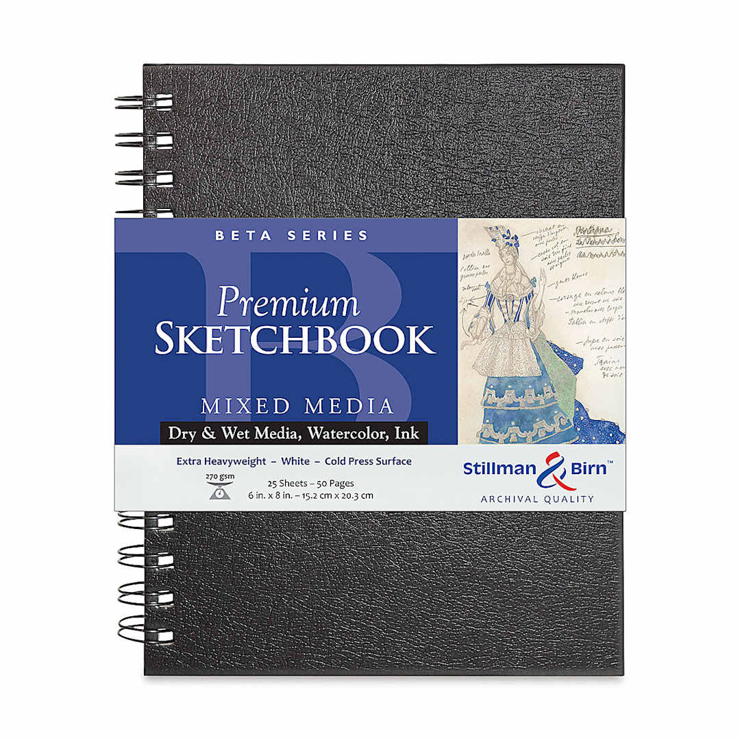Open in modal - Stillman & Birn Beta Series Sketchbook - 8" x 6", Portrait, Wirebound, 25 Sheets
