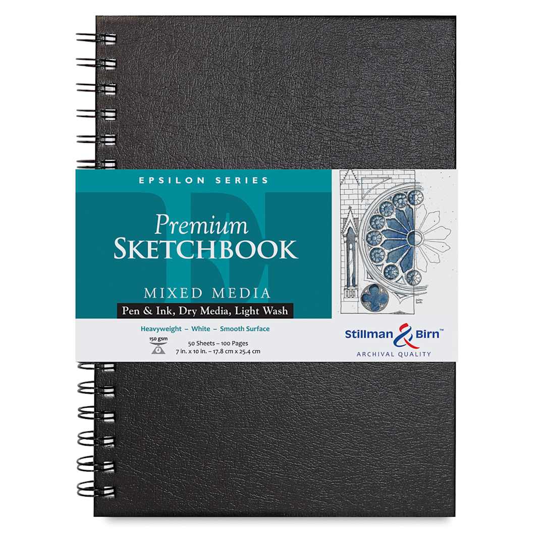 Open in modal - Stillman & Birn Epsilon Series Sketchbook - 10" x 7", Portrait, Wirebound, 50 Sheets