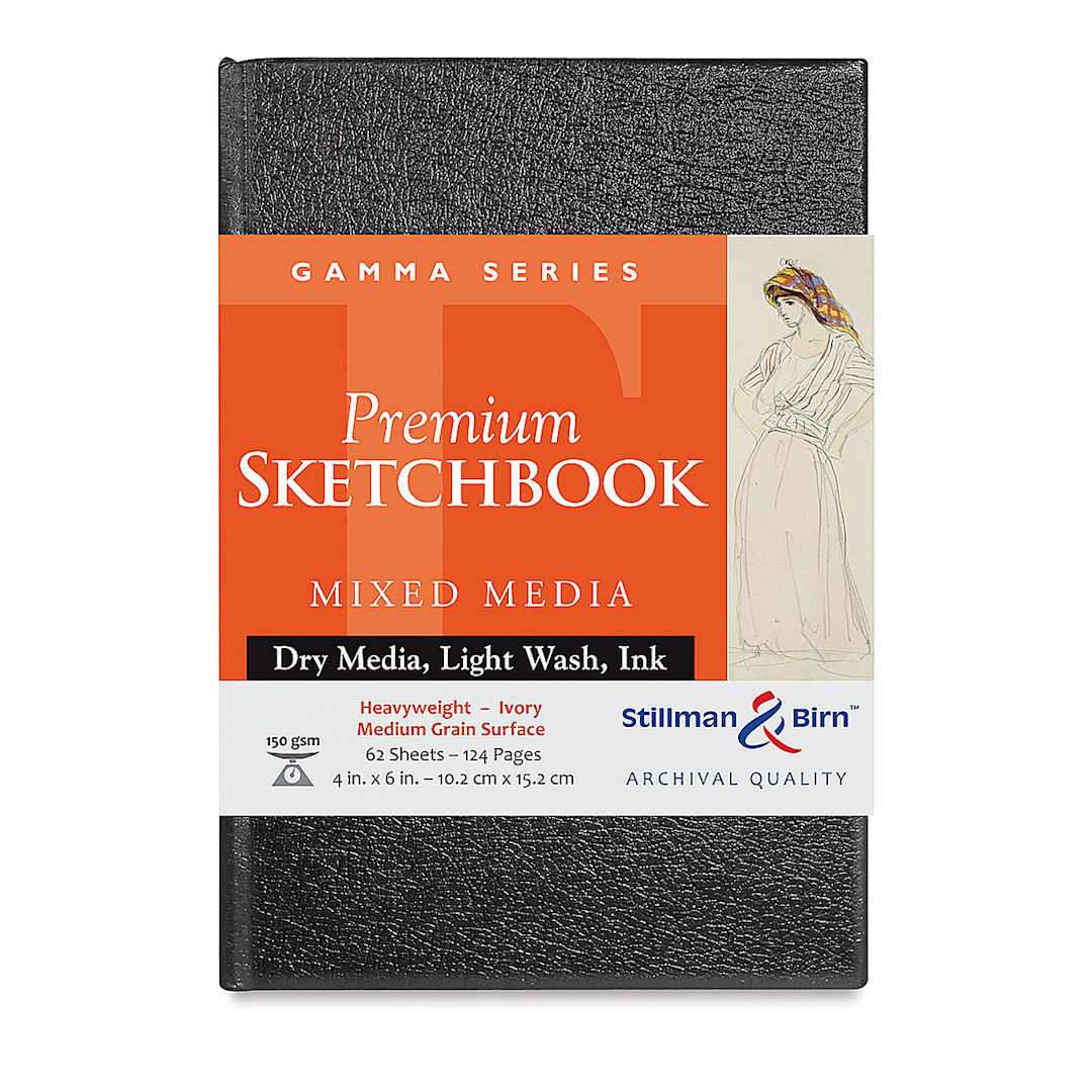 Open in modal - Stillman & Birn Gamma Series Hardcover Sketchbook - 6" x 4", Portrait, 62 Sheets