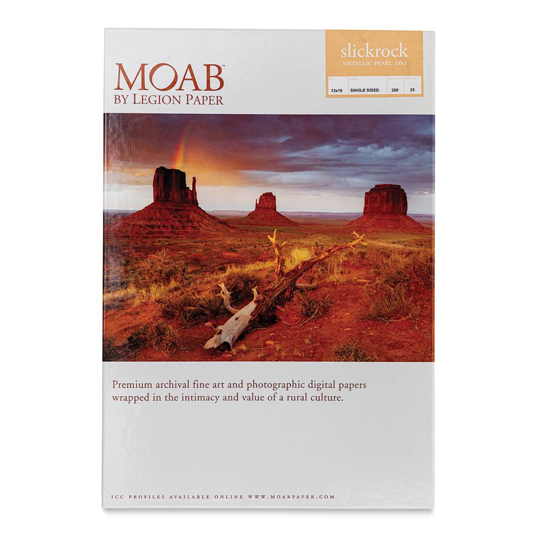 Open in modal - Legion Moab Slickrock Metallic Paper - 13" x 19", Pearl, Pkg of 25 Sheets