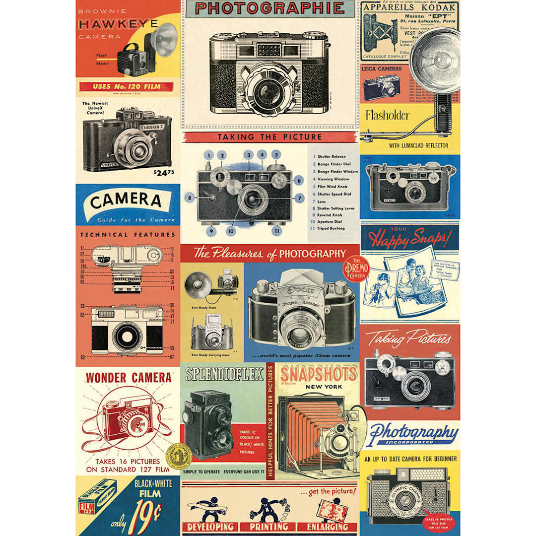 Open in modal - Cavallini Vintage Cameras Printed Paper