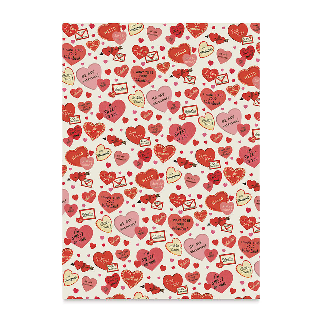 Open in modal - Cavallini Valentine Hearts Gift Wrap